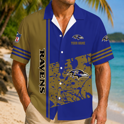 LIMITED EDITION - NEW CUSTOMIZED NFL28 BTR BALTIMORE RAVENS UNISEX HAWAIIAN SHIRT