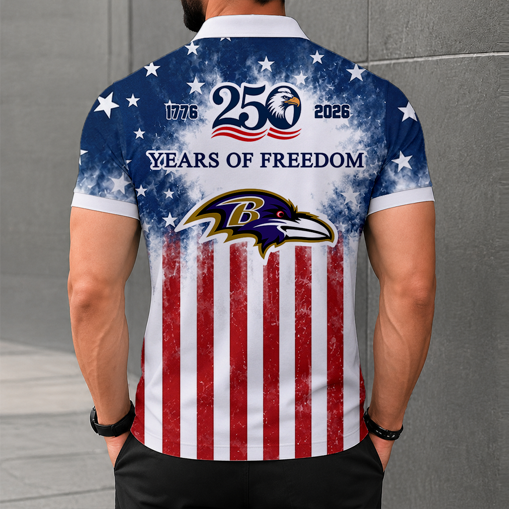 LIMITED EDITION - NEW CUSTOMIZED NFL28 BTR BALTIMORE RAVENS POLO SHIRT, ZIP POLO SHIRT & T-SHIRTS