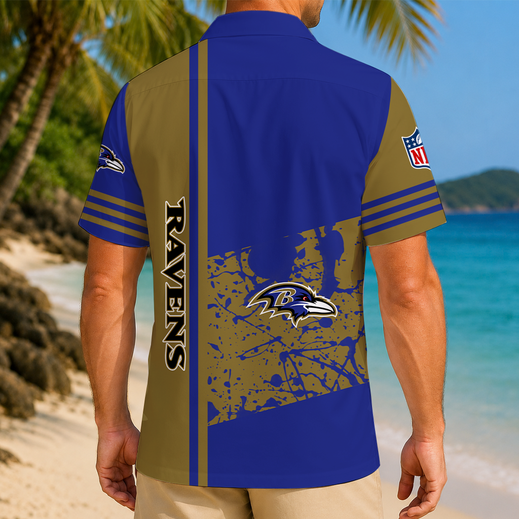 LIMITED EDITION - NEW CUSTOMIZED NFL28 BTR BALTIMORE RAVENS UNISEX HAWAIIAN SHIRT