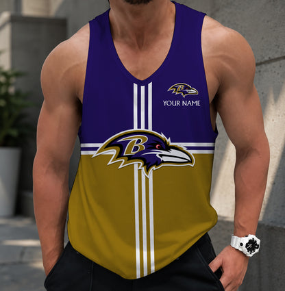 EXCLUSIVE EDITION - NEW CUSTOMIZED NFL28 BTR BALTIMORE RAVENS TANK TOP