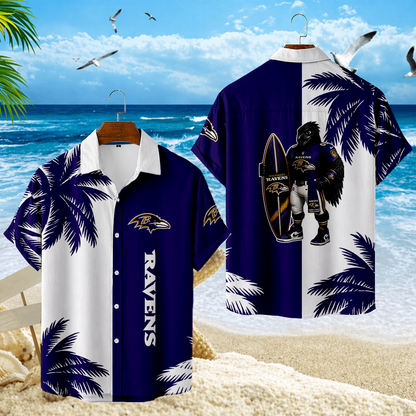 LIMITED EDITION - NEW CUSTOMIZED NFL28 BTR BALTIMORE RAVENS UNISEX HAWAIIAN SHIRT