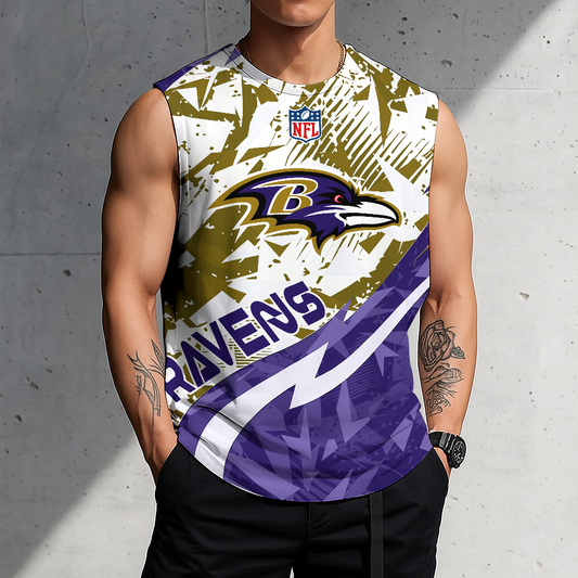 LIMITED EDITION - NEW CUSTOMIZED NFL28 BTR BALTIMORE RAVENS MEN'S GYM SHIRT