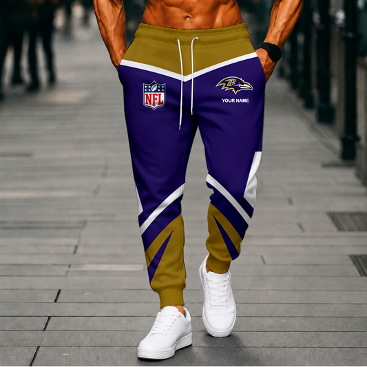 LIMITED EDITION - NEW CUSTOMIZED NFL28 BTR BALTIMORE RAVENS SWEATPANTS
