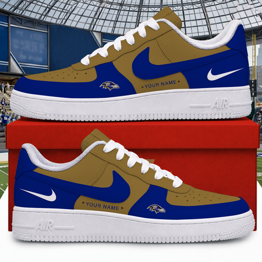 [SPECIAL OFFER] NEW CUSTOMIZED NFL28 BTR BALTIMORE RAVENS AF1 SHOES