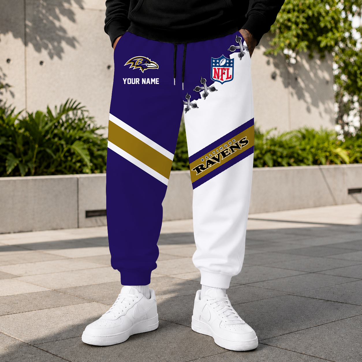EXCLUSIVE EDITION - NEW CUSTOMIZED NFL28 BTR BALTIMORE RAVENS SWEATPANTS