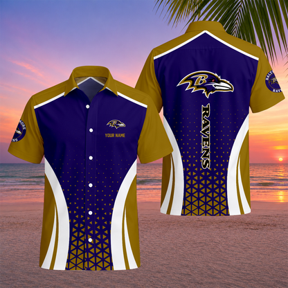LIMITED EDITION - NEW CUSTOMIZED NFL28 BTR BALTIMORE RAVENS UNISEX HAWAIIAN SHIRT