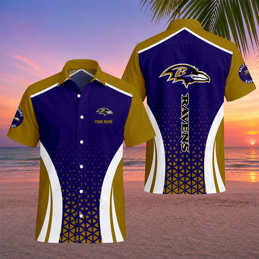 LIMITED EDITION - NEW CUSTOMIZED NFL28 BTR BALTIMORE RAVENS UNISEX HAWAIIAN SHIRT