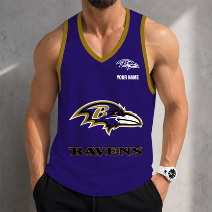 LIMITED EDITION - NEW CUSTOMIZED NFL28 BTR BALTIMORE RAVENS TANK TOP