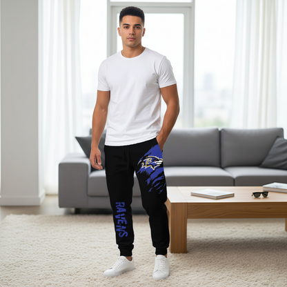 LIMITED EDITION - NEW PERSONALIZED NFL28 BTR BALTIMORE RAVENS JOGGERS
