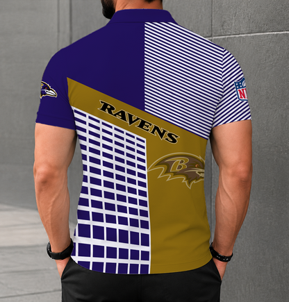 LIMITED EDITION - NEW CUSTOMIZED NFL28 BTR BALTIMORE RAVENS POLO SHIRT