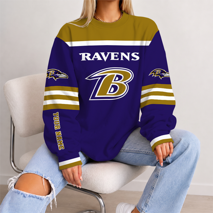 [SPECIAL OFFER] NEW CUSTOMIZED NFL28 BTR BALTIMORE RAVENS UNISEX SWEATSHIRT