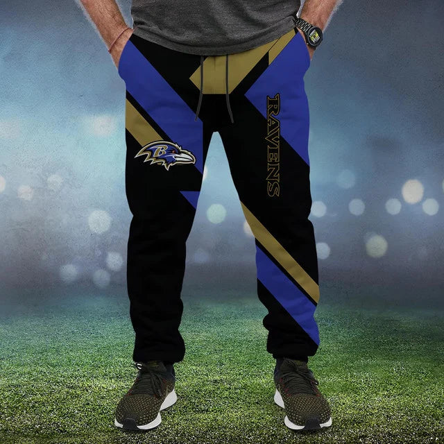 LIMITED EDITION - NEW CUSTOMIZED NFL28 BTR BALTIMORE RAVENS SWEATPANTS