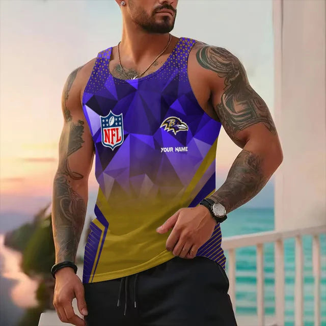 LIMITED EDITION - NEW CUSTOMIZED NFL28 BT RAVENS UNISEX TANK TOP