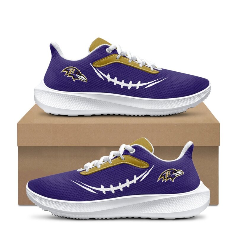 [SPECIAL OFFER] NEW CUSTOMIZED NFL28 BTR BALTIMORE RAVENS ROAD RUNNING SHOES