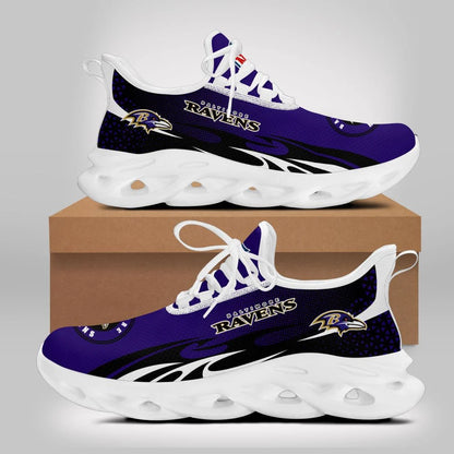 LIMITED EDITION - NEW CUSTOMIZED NFL28 BTR BALTIMORE RAVENS UNISEX MAX SOUL SHOES