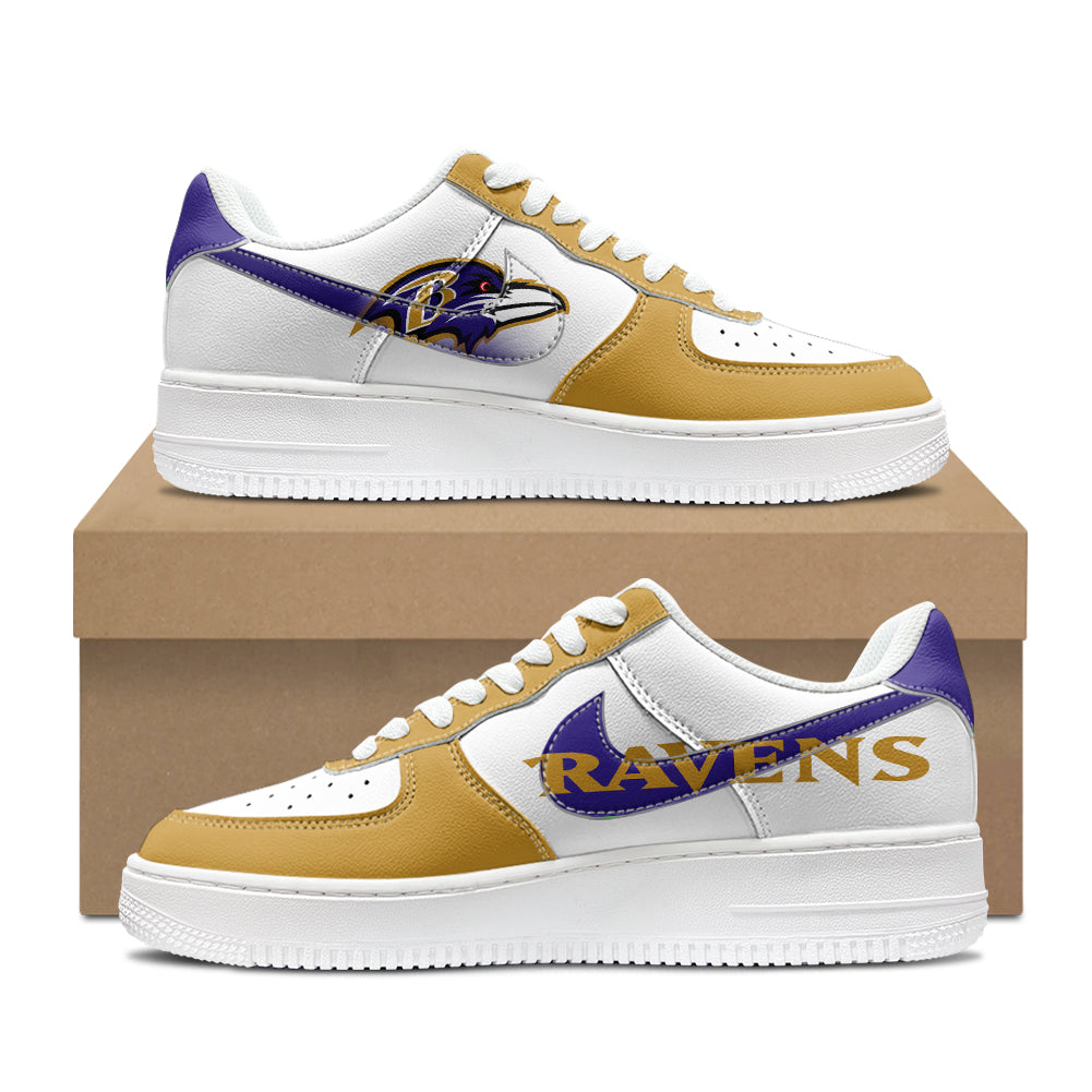 [SPECIAL OFFER] NEW CUSTOMIZED NFL28 BTR BALTIMORE RAVENS AF1 SHOES
