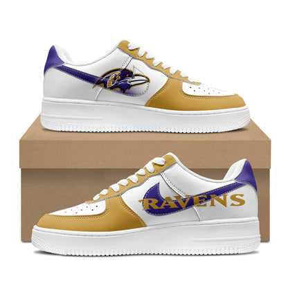 [SPECIAL OFFER] NEW CUSTOMIZED NFL28 BTR BALTIMORE RAVENS AF1 SHOES