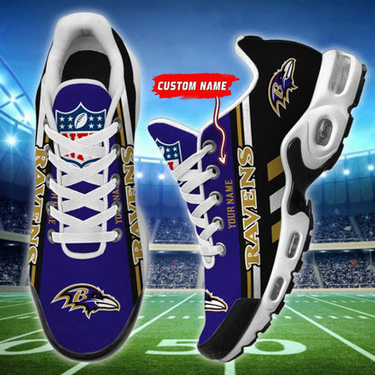 LIMITED EDITION - NEW CUSTOMIZED NFL28 BTR BALTIMORE RAVENS AIR MAX PLUS SNEAKERS
