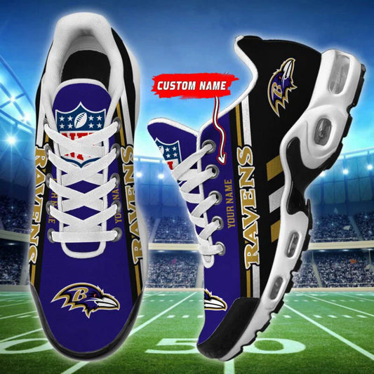 LIMITED EDITION - NEW CUSTOMIZED NFL28 BTR BALTIMORE RAVENS AIR MAX PLUS SNEAKERS