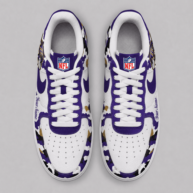 [SPECIAL OFFER] NEW CUSTOMIZED NFL28 BTR BALTIMORE RAVENS AF1 SHOES