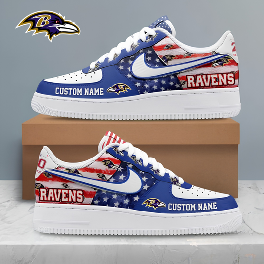[SPECIAL OFFER] NEW CUSTOMIZED NFL28 BTR BALTIMORE RAVENS AF1 SHOES