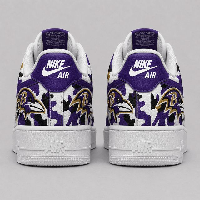 [SPECIAL OFFER] NEW CUSTOMIZED NFL28 BTR BALTIMORE RAVENS AF1 SHOES