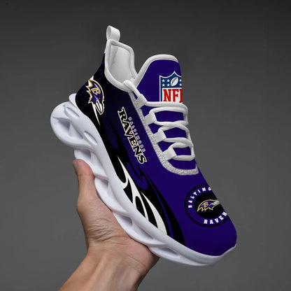 LIMITED EDITION - NEW CUSTOMIZED NFL28 BTR BALTIMORE RAVENS UNISEX MAX SOUL SHOES