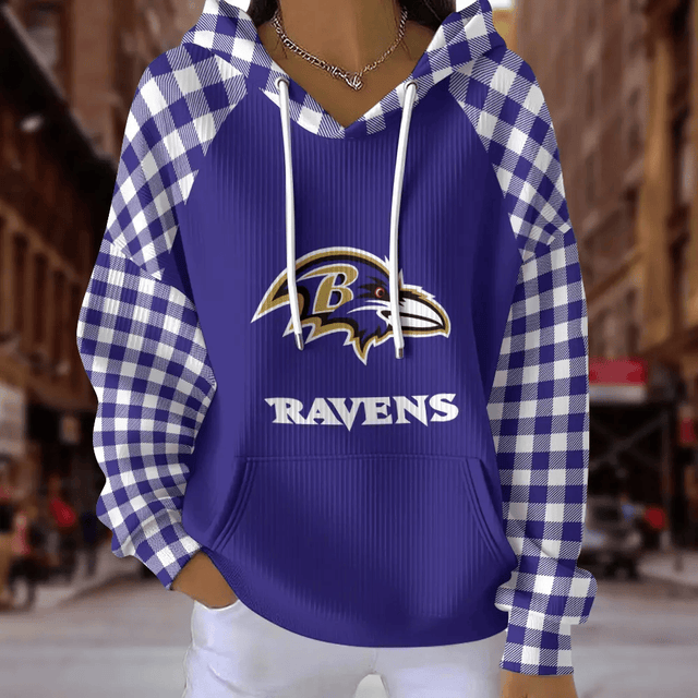 [SPECIAL OFFER] NEW CUSTOMIZED NFL28 BTR BALTIMORE RAVENS RIBBED HOODIE & SWEATSHIRT