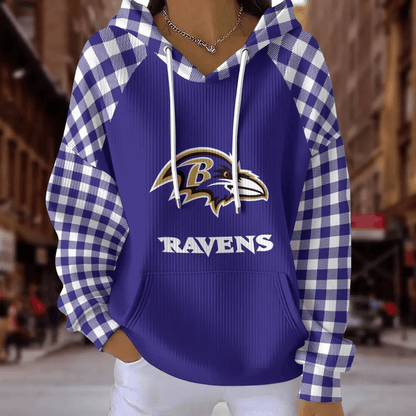[SPECIAL OFFER] NEW CUSTOMIZED NFL28 BTR BALTIMORE RAVENS RIBBED HOODIE & SWEATSHIRT