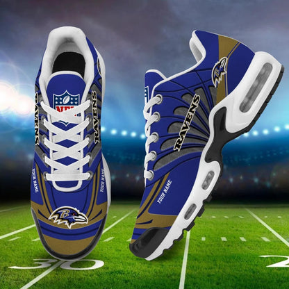LIMITED EDITION - NEW CUSTOMIZED NFL28 BTR BALTIMORE RAVENS AIR MAX PLUS SNEAKERS