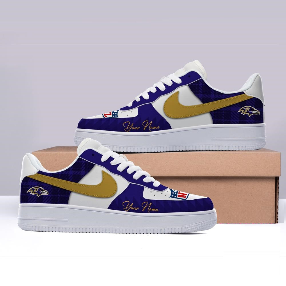 [SPECIAL OFFER] NEW CUSTOMIZED NFL28 BTR BALTIMORE RAVENS AF1 SHOES
