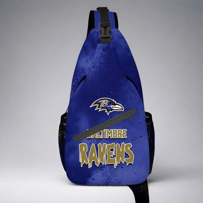[SPECIAL OFFER] NEW CUSTOMIZED NFL28 BTR BALTIMORE RAVENS SLING BAG