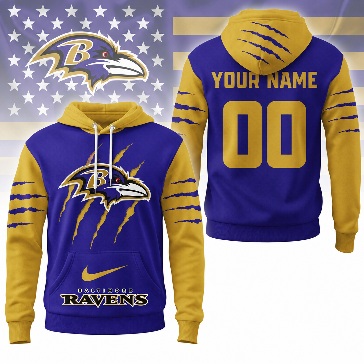 LIMITED EDITION - NEW CUSTOMIZED NFL28 BTR BALTIMORE RAVENS T-SHIRT, POLO SHIRT, ZIP POLO SHIRT, SWEATSHIRT, HOODIE & ZIP HOODIE