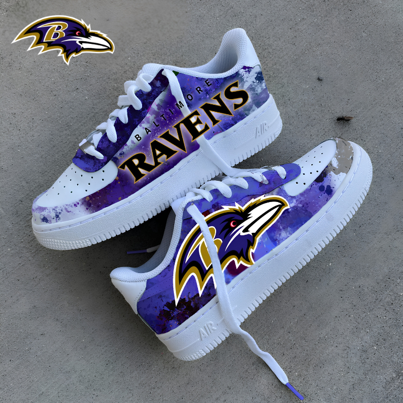 [SPECIAL OFFER] NEW CUSTOMIZED NFL28 BTR BALTIMORE RAVENS AF1 SNEAKERS