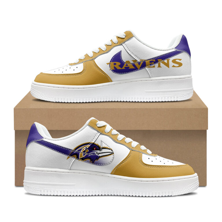 [SPECIAL OFFER] NEW CUSTOMIZED NFL28 BTR BALTIMORE RAVENS AF1 SHOES