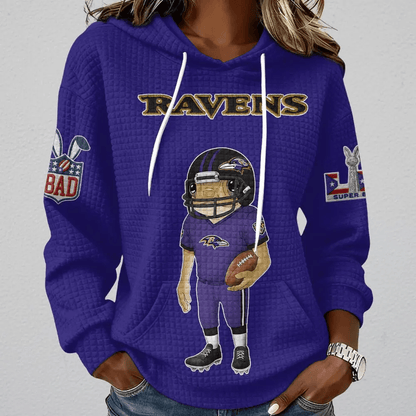 [SPECIAL OFFER] NEW CUSTOMIZED NFL28 BTR BALTIMORE RAVENS UNISEX HOODED SWEATSHIRT