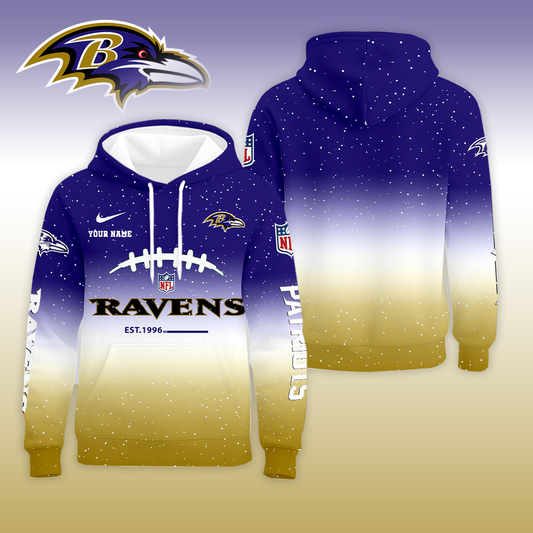 LIMITED EDITION - NEW CUSTOMIZED NFL28 BTR BALTIMORE RAVENS UNISEX T-SHIRT, POLO, HOODIE & JACKETS