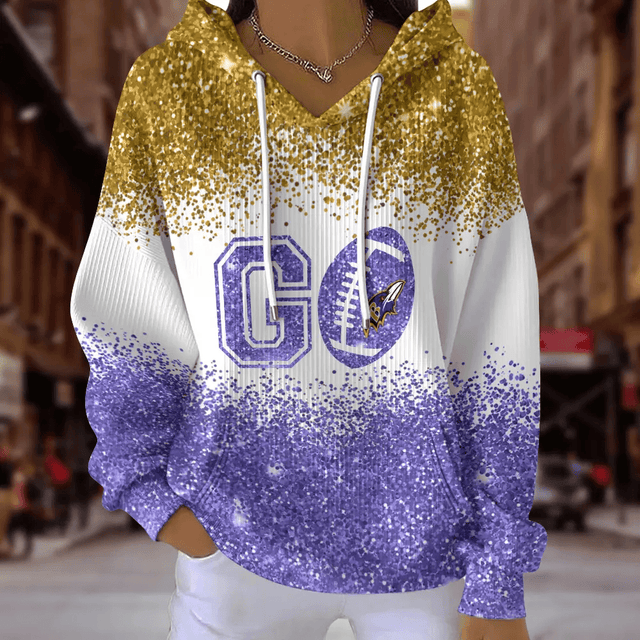 [SPECIAL OFFER] NEW CUSTOMIZED NFL28 BTR BALTIMORE RAVENS RIBBED HOODIE & SWEATSHIRT