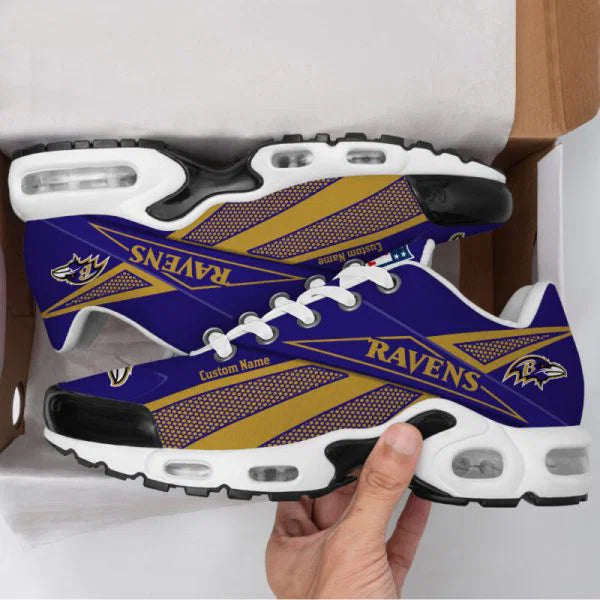 LIMITED EDITION - NEW CUSTOMIZED NFL28 BTR BALTIMORE RAVENS AIR MAX PLUS SNEAKERS