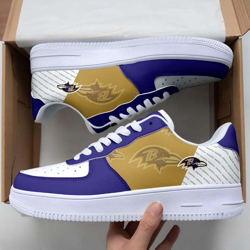 [SPECIAL OFFER] NEW CUSTOMIZED NFL28 BTR BALTIMORE RAVENS AF1 SNEAKERS