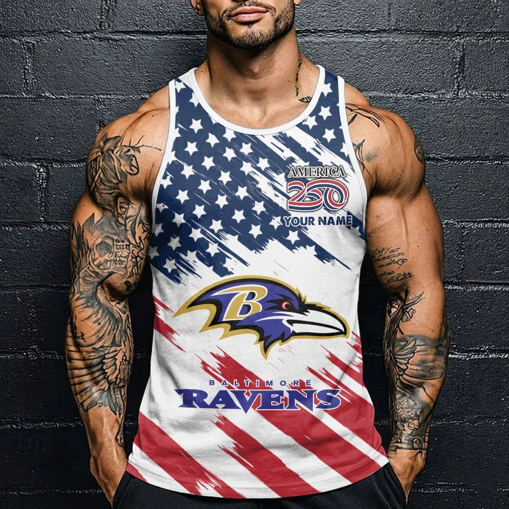 LIMITED EDITION - NEW CUSTOMIZED NFL28 BTR BALTIMORE RAVENS UNISEX TANK TOP