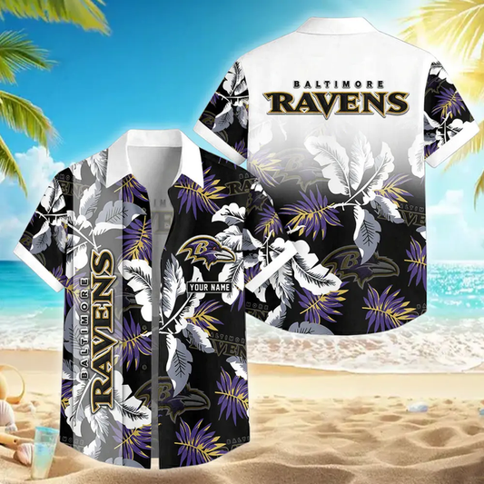 [SPECIAL OFFER] NEW CUSTOMIZED NFL28 BTR BALTIMORE RAVENS UNISEX HAWAIIAN SHIRT