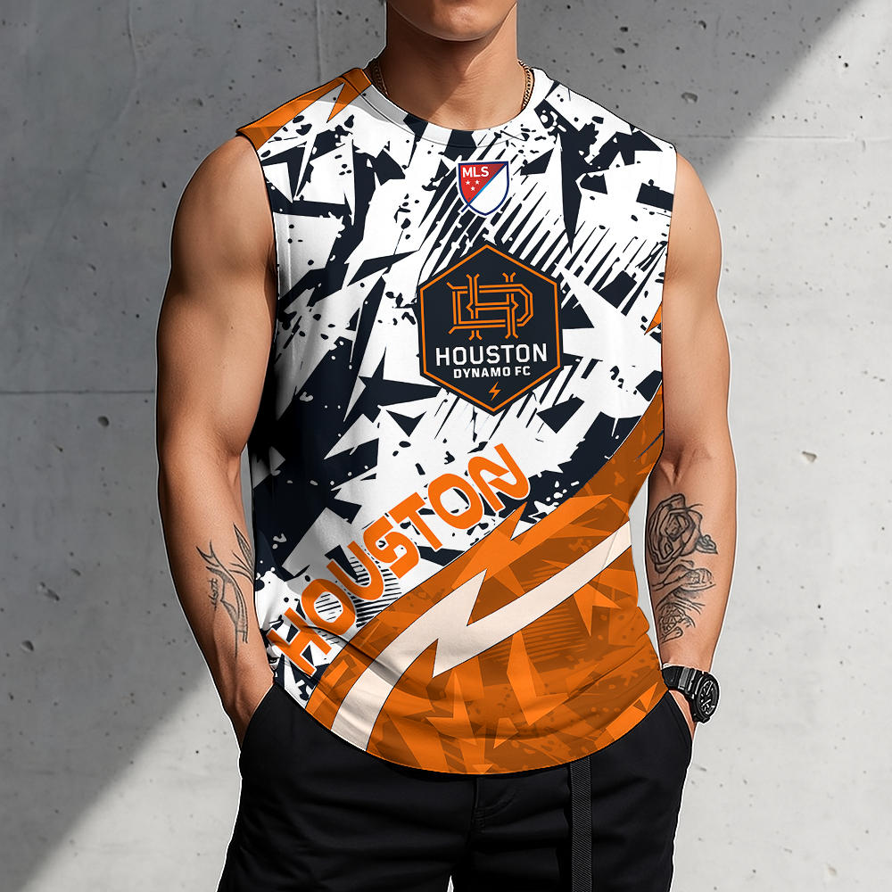 POPULAR NOW - NEW CUSTOMIZED MLS28 HDF HOUSTON DYNAMO FC TANK TOP & GYM SHIRT