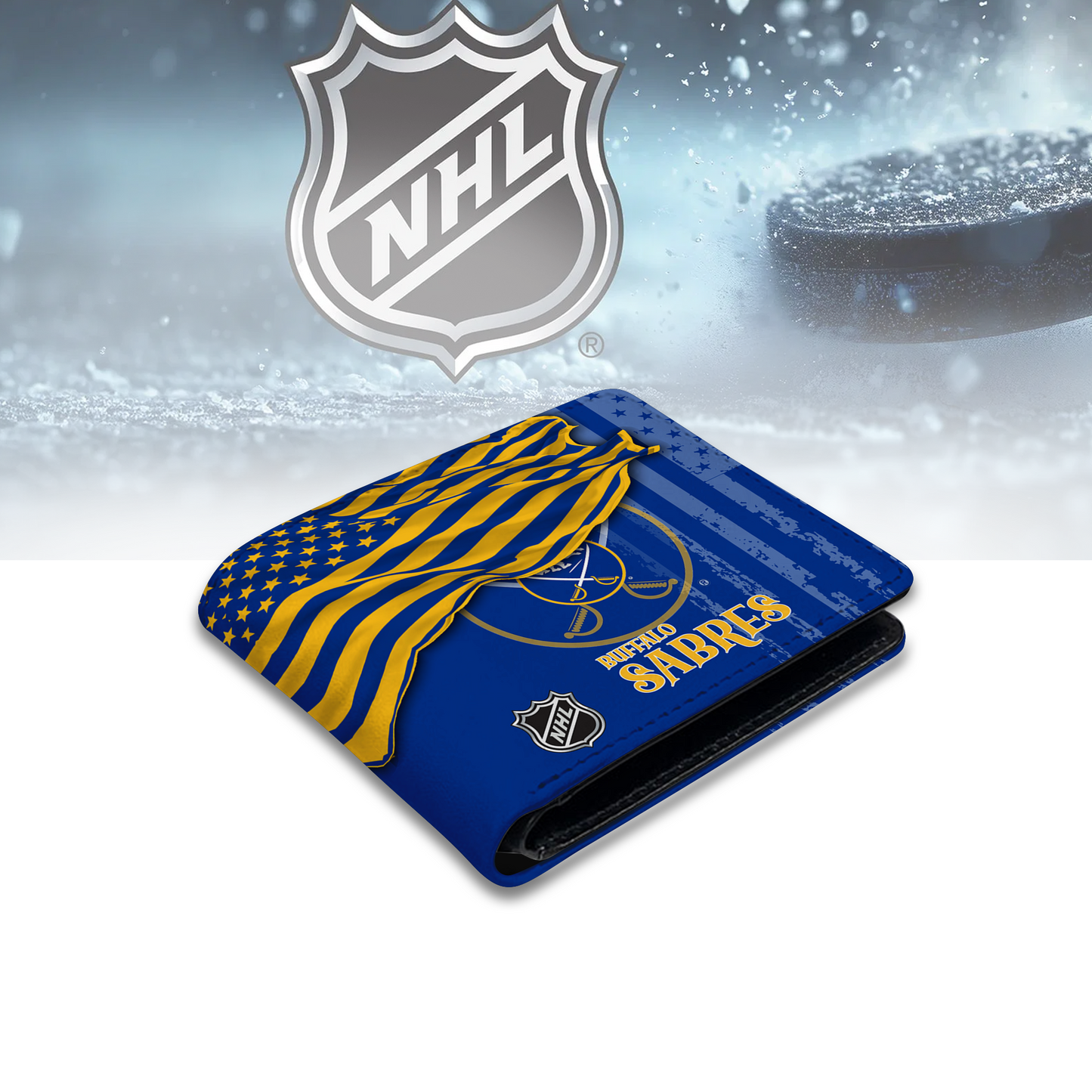 [SUPER SALE ] NEW CUSTOMIZED NHL28 BFS BUFFALO SABRES LEATHER WALLET