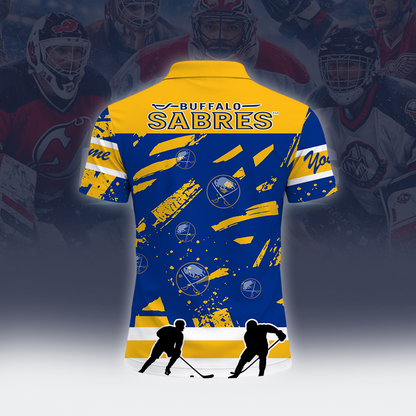 [SUPER SALE] NEW CUSTOMIZED NHL28 BFS BUFFALO SABRES POLO SHIRT