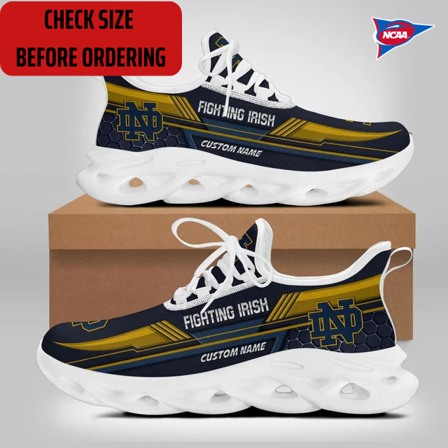 ELITE EDITION - NEW CUSTOMIZED NCAA FBS28 NFI NOTRE DAME FIGHTING IRISH CLUNKY SNEAKERS