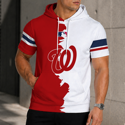 LIMITED EDITION - NEW CUSTOMIZED MLB28 WNS WASHINGTON NATIONALS SHORT SLEEVE HOODIE