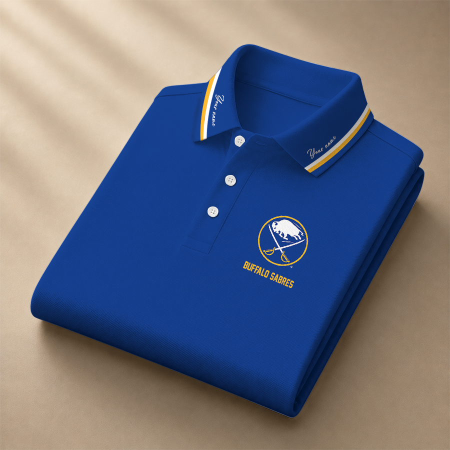 [SUPER SALE] NEW CUSTOMIZED NHL28 BFS BUFFALO SABRES POLO SHIRT