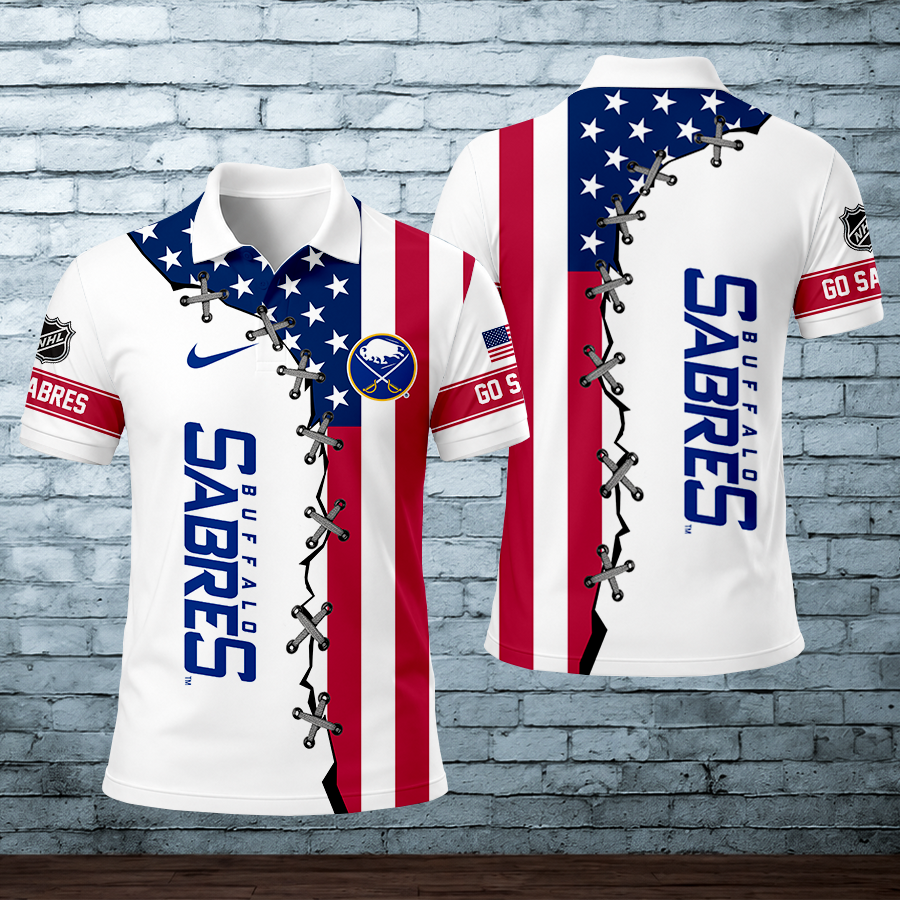 LIMITED EDITION - NEW CUSTOMIZED NHL28 BFS BUFFALO SABRES POLO SHIRT