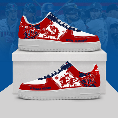 [FLASH SALE] NEW CUSTOMIZED MLB28 WNS WASHINGTON NATIONALS AF1 SHOES